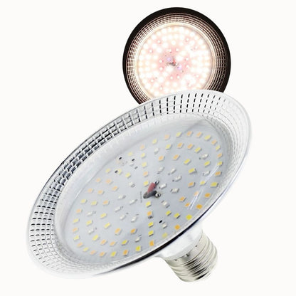 Ampoule LED avec un design circulaire, surface réfléchissante et de nombreuses petites lumières blanches visibles