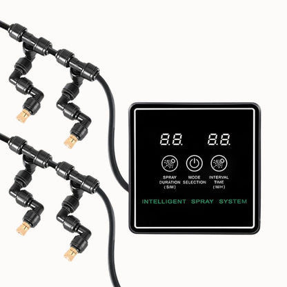 Système de brumisateur programmable avec quatre buses orientables et un écran de contrôle numérique