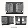 Box de culture noire avec fenêtres transparentes, intérieur spacieux et parois en tissu résistant