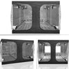 Chambre de culture professionnelle en tissu noir avec fenêtres transparentes et éclairage intérieur visible