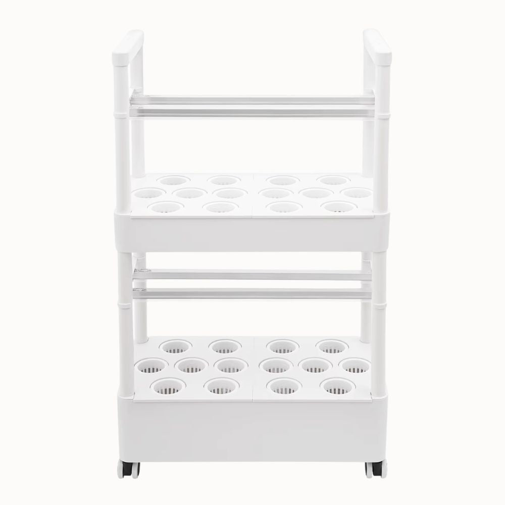 Culture Hydroponique 28 Plantes LED : Kit 2 Niveaux Mobile