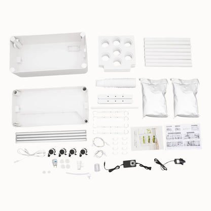 Culture Hydroponique 28 Plantes LED : Kit 2 Niveaux Mobile