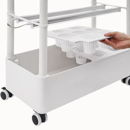 Culture Hydroponique 28 Plantes LED : Kit 2 Niveaux Mobile