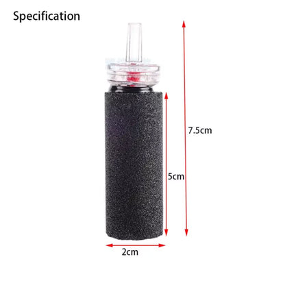 Diffuseur cylindrique en sable noir avec un embout transparent sur le dessus