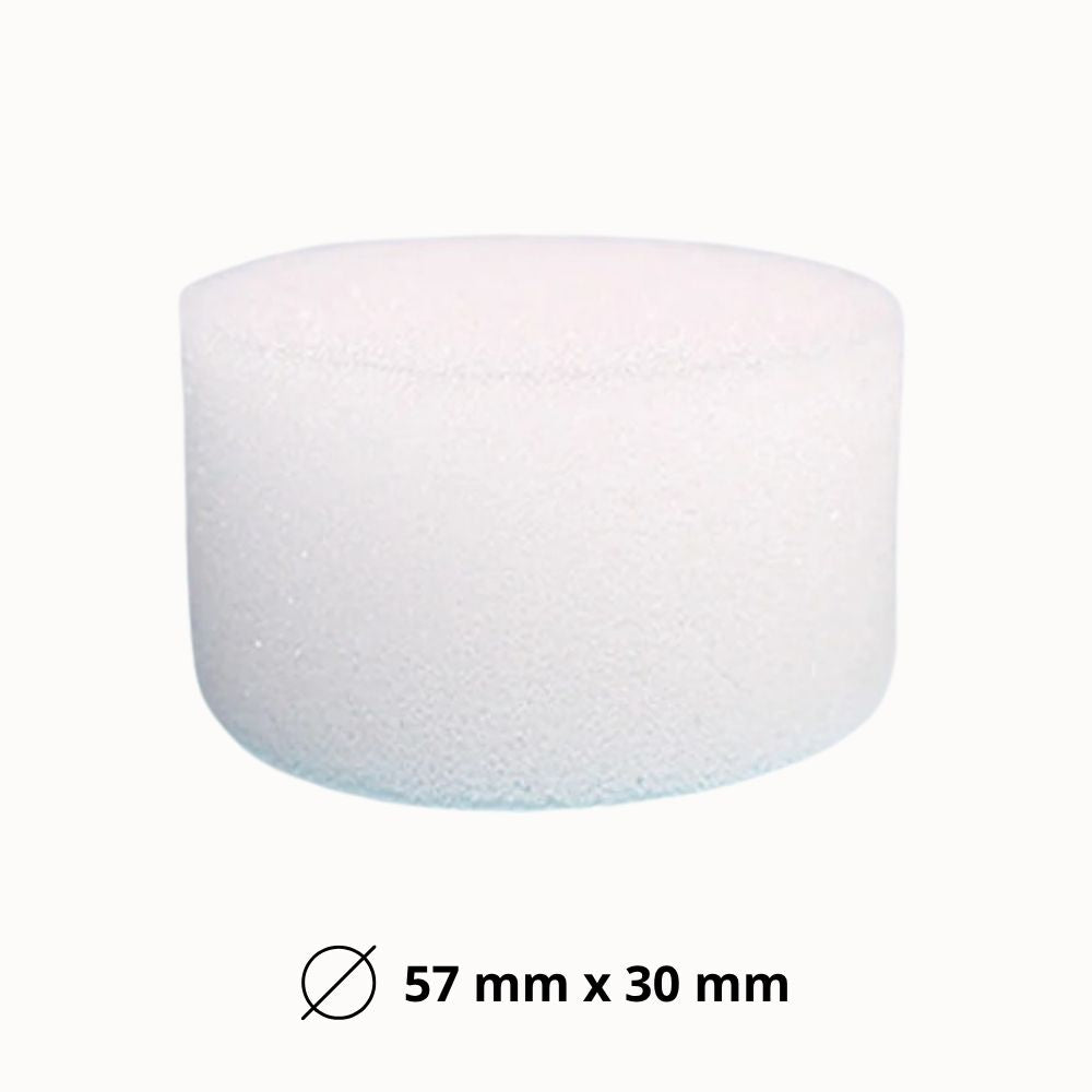 Éponge hydroponique blanche en forme de cylindre avec une texture mousseuse et douce