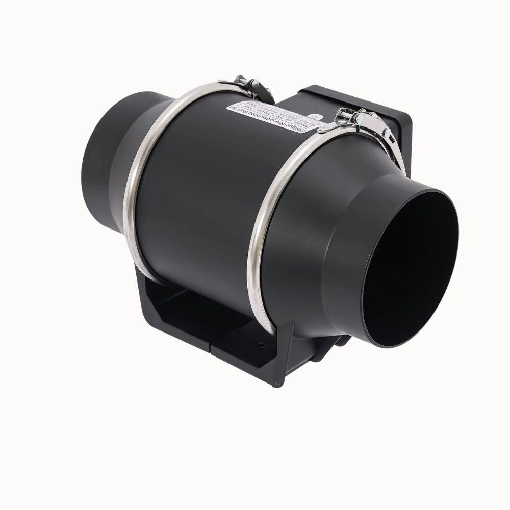 Extracteur d'air silencieux avec un design compact et des connexions pour gaine d'aération
