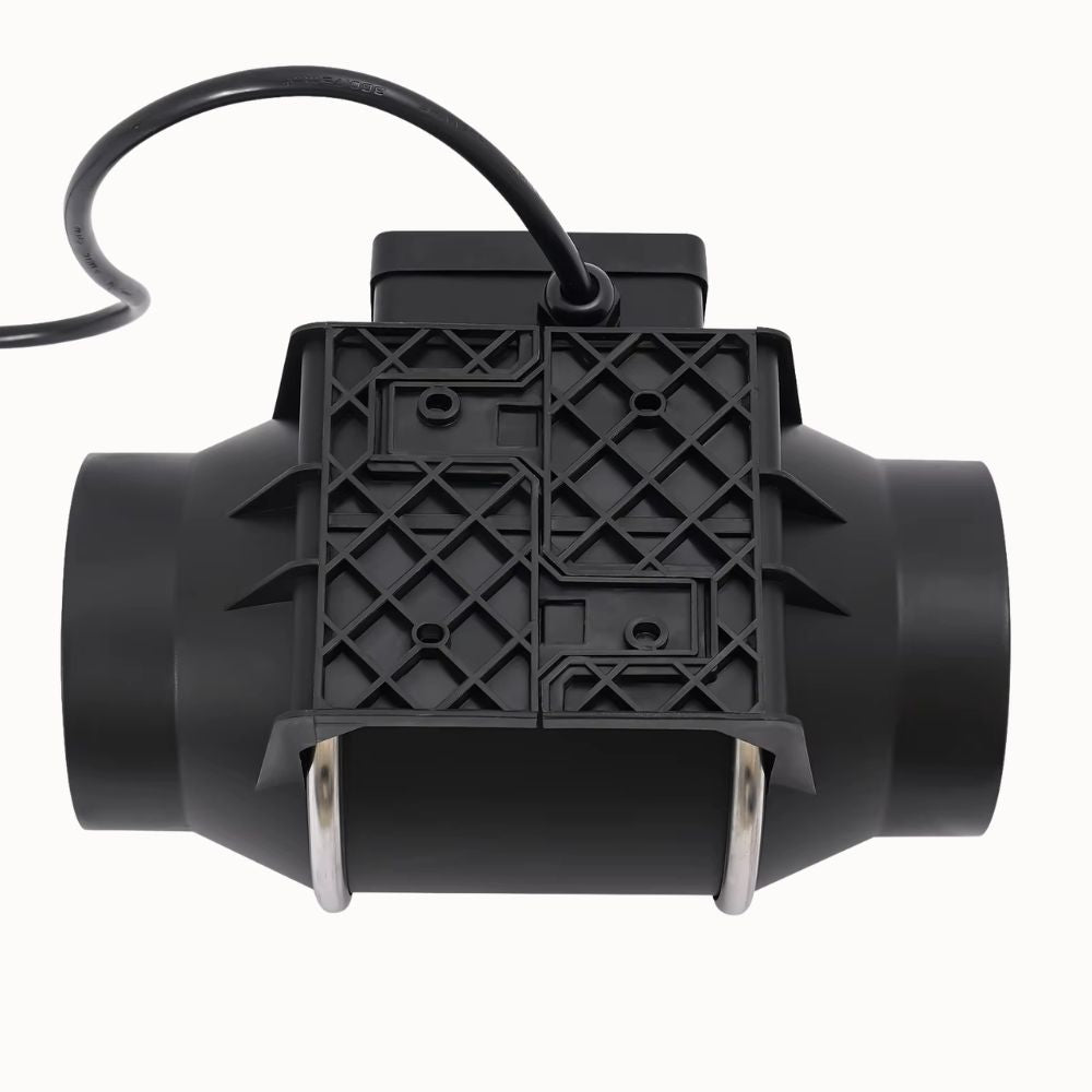 Extracteur d'air silencieux avec un design compact et un câble d'alimentation visible sur le dessus