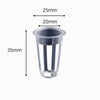 Godet en plastique transparent avec des fentes, forme cylindrique et couleur claire, pour culture hydroponique