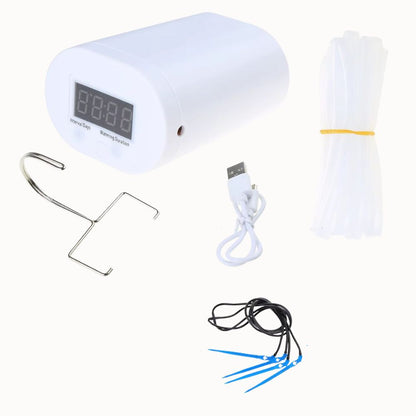 Kit d'arrosage automatique avec un réservoir, tuyaux, connecteurs et accessoires pour 4 pots de plantes