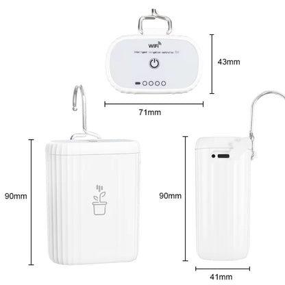 Kit d'arrosage automatique avec réservoir et dispositif WiFi pour quatre pots de plantes