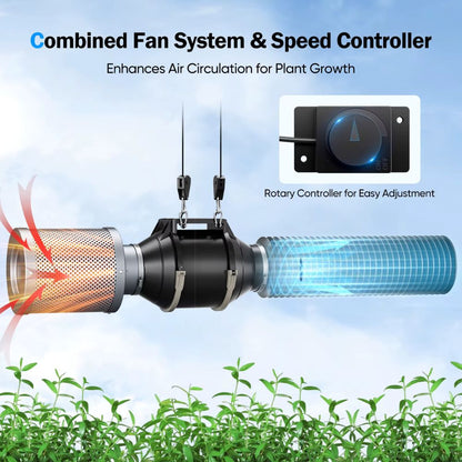 Système de ventilateur combiné avec contrôleur rotatif pour améliorer la circulation de l'air