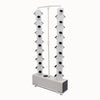 Système de culture vertical mobile en plastique blanc avec plusieurs emplacements pour plantes vertes