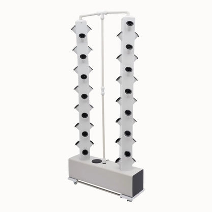 Système de culture vertical mobile en plastique blanc avec plusieurs emplacements pour plantes vertes