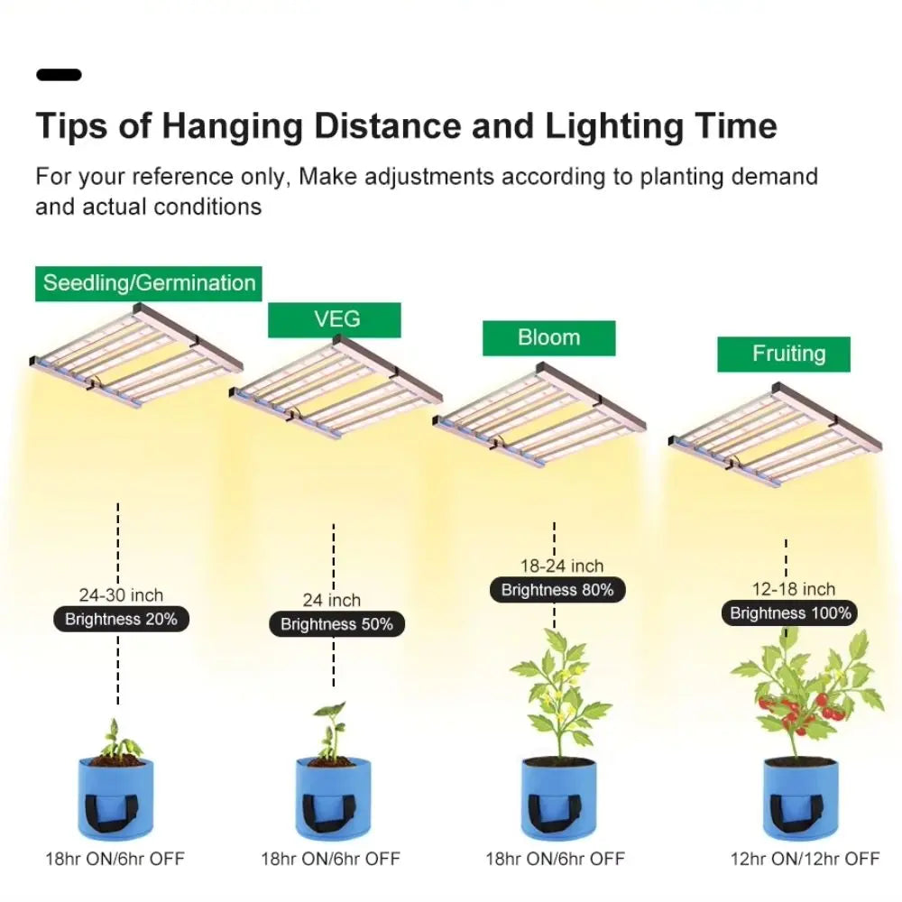Quatre lampes suspendues en métal argenté avec des plantes vertes dans des pots bleus en tissu