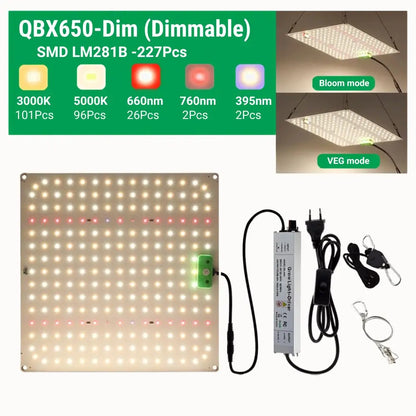 Panneau LED rectangulaire avec de nombreuses lumières blanches et jaunes, câbles et connecteurs visibles