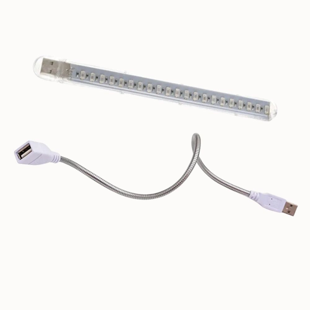 Lampe horticole UV avec un tube transparent et un câble USB flexible en métal argenté