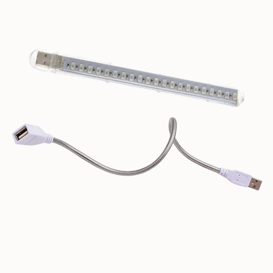 Lampe horticole UV avec un tube transparent et un câble USB flexible en métal argenté