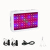 Lampe de croissance avec un boîtier blanc et un panneau LED multicolore émettant des lumières rouges et bleues