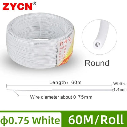 Rouleau de fil blanc de 60 mètres, forme ronde, matière plastique, utilisé pour le tuteurage des plantes