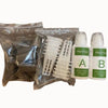 Sac transparent contenant des blocs de mousse, des paniers et deux bouteilles de nutriments pour plantes
