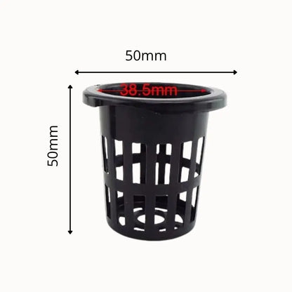 Pots hydroponiques noirs en plastique avec des perforations pour la culture de plantes