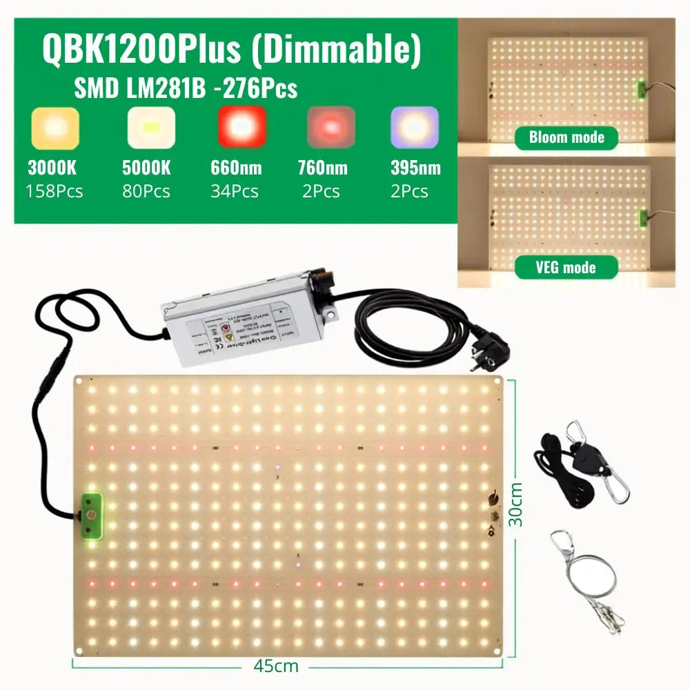 Panneau LED rectangulaire avec de nombreuses lumières blanches et rouges sur fond beige, câbles visibles