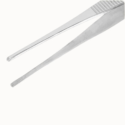 Pince à lame en métal argenté avec une surface lisse et des bords fins pour une précision optimale