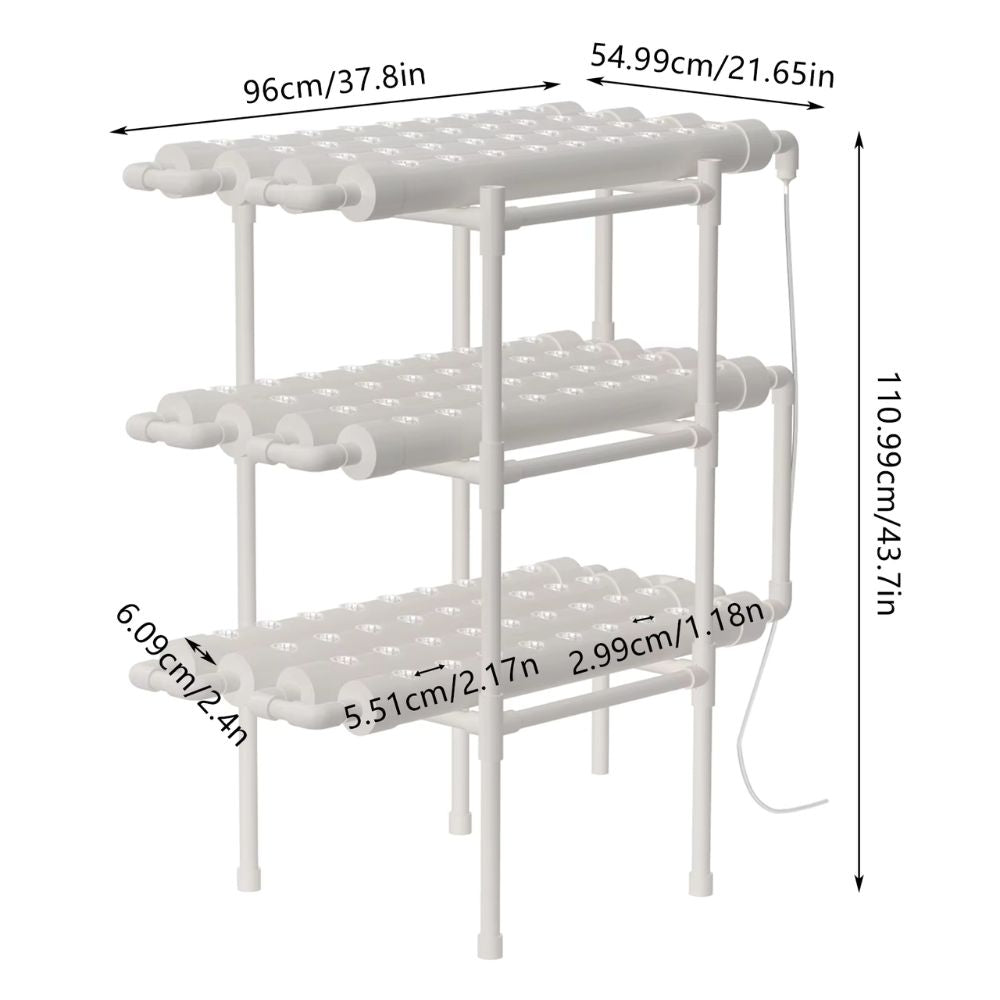 Plante Hydroponique : Kit de Culture Indoor NFT 108 Emplacements