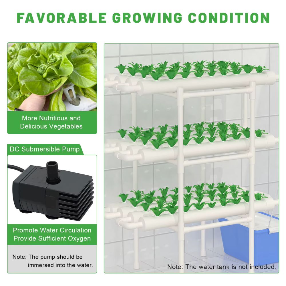 Plante Hydroponique : Kit de Culture Indoor NFT 108 Emplacements