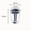 Panier hydroponique en plastique transparent, forme cylindrique avec des ouvertures sur les côtés