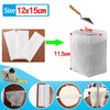 Pot à semis en tissu non-tissé de couleur blanche, forme cylindrique avec texture visible et bords repliés