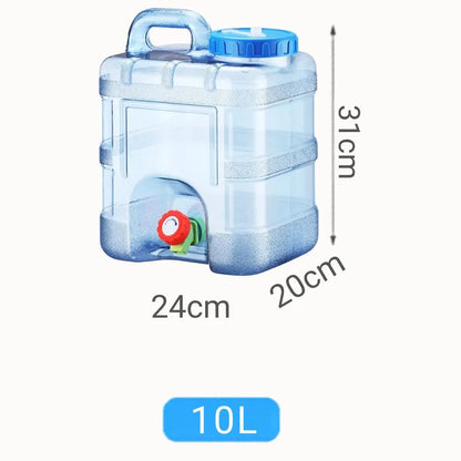 Réservoir d'eau pour plante de 10L avec robinet de précision et design compact transparent
