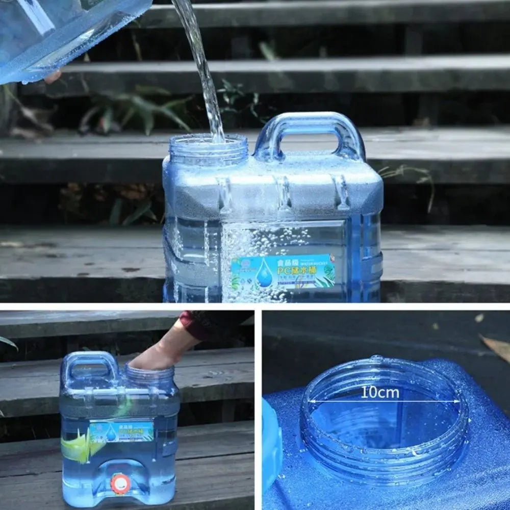 Réservoir d'eau pour plante de 22L en plastique transparent avec un robinet et une poignée ergonomique