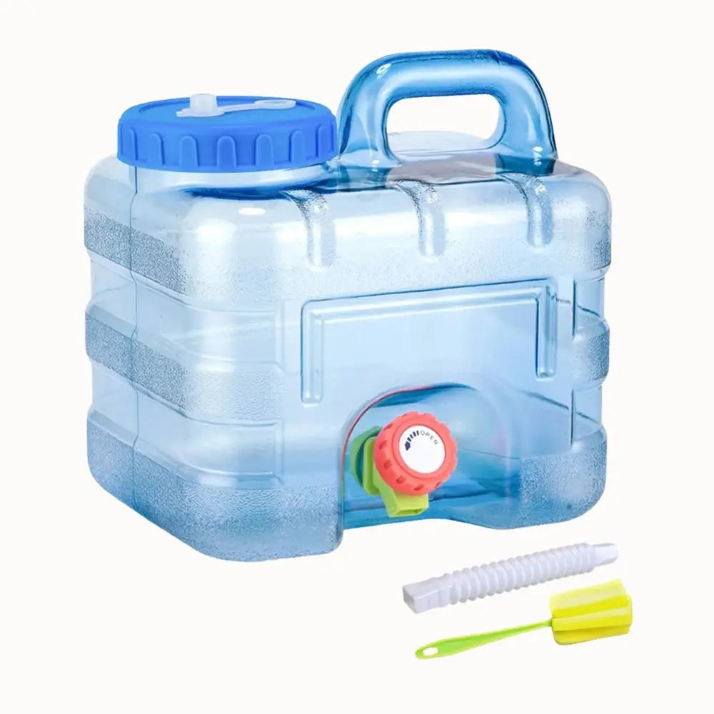 Bidon portable transparent de 7.5L avec robinet et accessoires pour l'irrigation des plantes