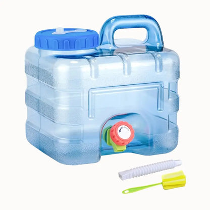 Bidon portable transparent de 7.5L avec robinet et accessoires pour l'irrigation des plantes