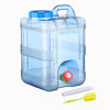 Réservoir d'eau transparent de 15L avec poignée et robinet pour un transport facile