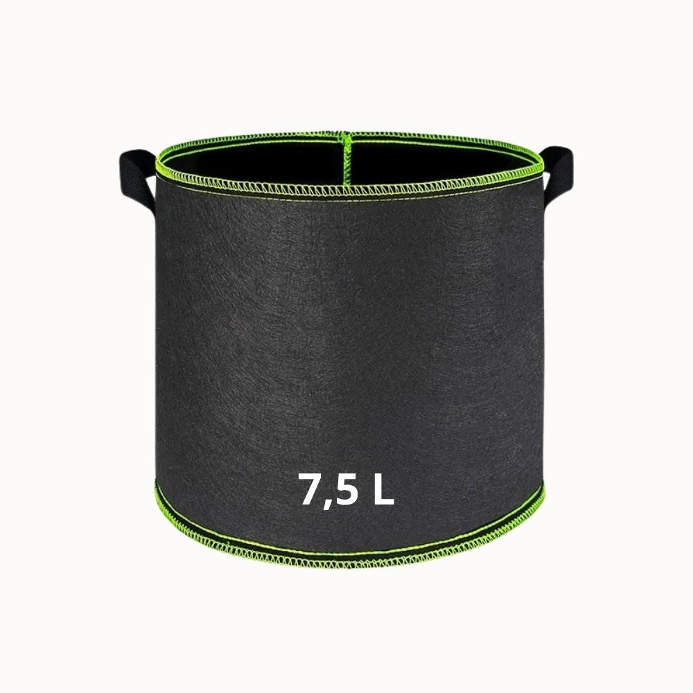 Sac de culture noir en fibre respirante avec des coutures vertes et deux poignées sur les côtés