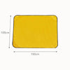 Tapis de rempotage jaune avec bords noirs, surface lisse et étanche, idéal pour le jardinage intérieur