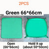 Tapis de rempotage vert pliable en forme carrée avec surface lisse et couleur uniforme