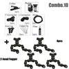Kit complet de brumisateur avec buses doubles orientables, pompe, tuyaux et accessoires divers
