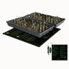 Tapis chauffant horticole avec thermostat sous des semis en terre dans des plateaux noirs