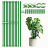 Tuteurs en fibre de verre verts avec clips, accompagnés d'une plante Monstera dans un pot blanc