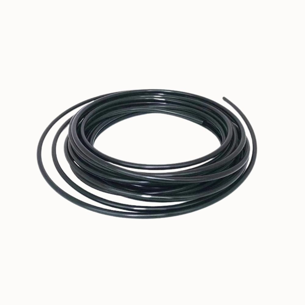 Tuyau de brumisation souple noir enroulé, conçu pour un circuit de 1/4 avec haute résistance