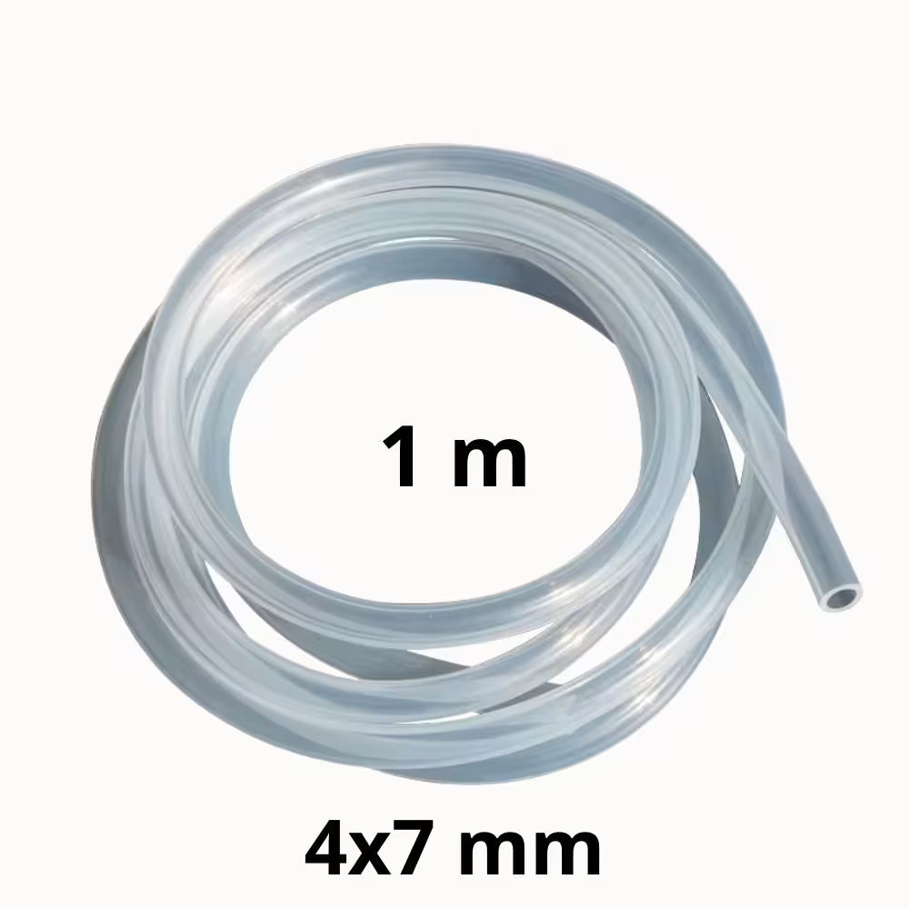 Tuyau en silicone alimentaire souple de couleur transparente enroulé sur lui-même