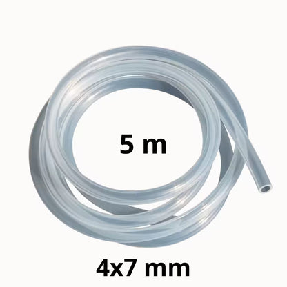 Tuyau en silicone alimentaire souple, transparent, enroulé en spirale, avec une forme cylindrique et lisse